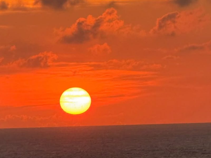 Sunset over the ocean